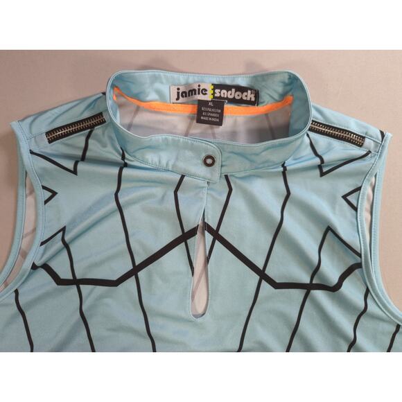 Jamie Sadock Golf Polo Shirt Womens XL Blue Purple Sleeveless Zip Up Ombre Top - Picture 7 of 11